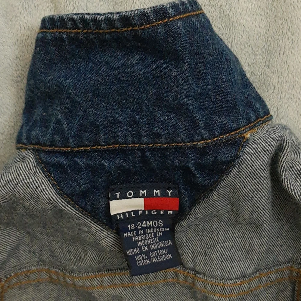 Tommy Hilfiger Snap Up Denim Jean Jacket 18-24 months VTG 1990s